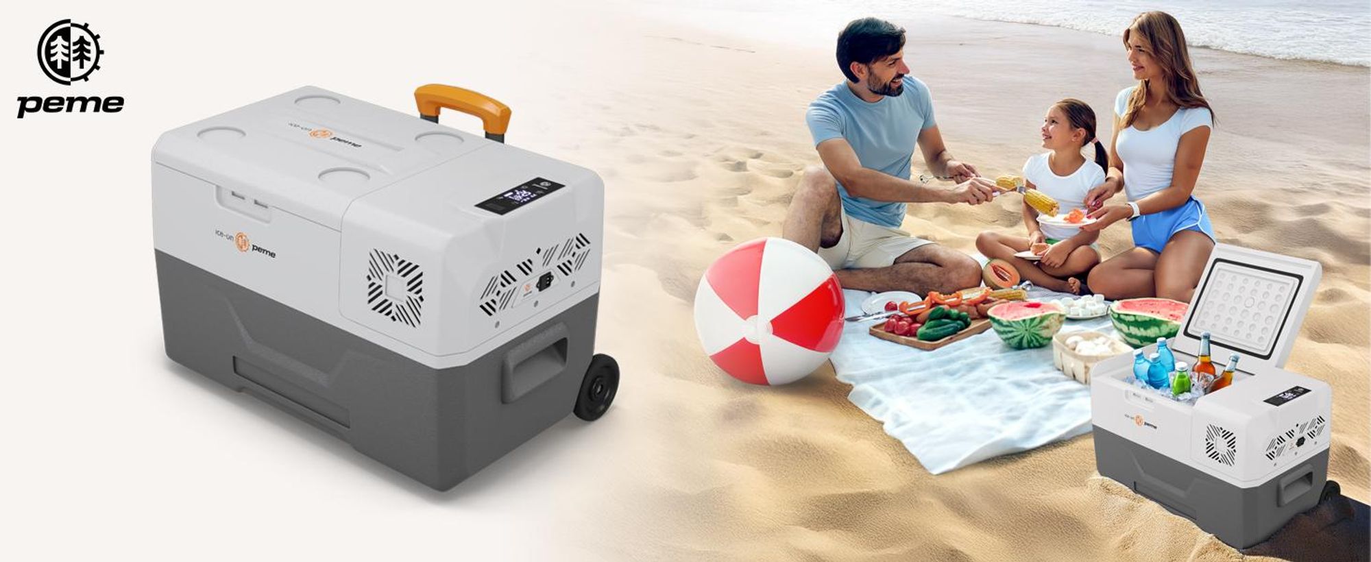 Lodówka kompresorowa PEME Expedition 30 28 l – lodówka samochodowa –20°C 12 V, 24 V, 230 V – elektryczna zamrażarka – lodówka kempingowa – aplikacja – ciężarówka – kamper – samochód – USB