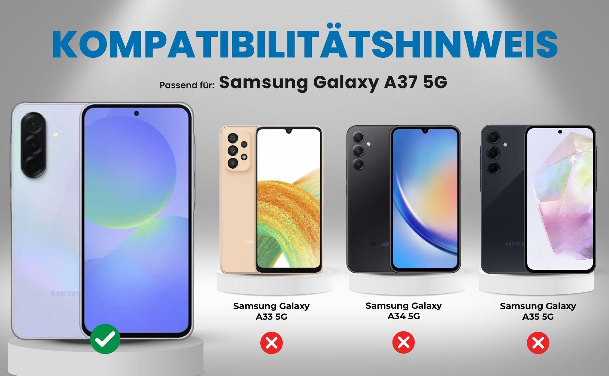 Kompatibilitätshinweise Hülle für Samsung Galaxy A37 5G