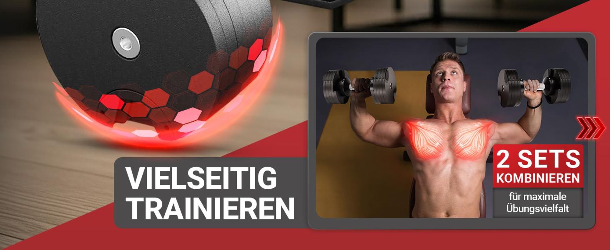 Miweba Sports verstellbare Kurzhantel VH200 | 2 - 28 Kilo variable Gewichte - mit Halterung - Krafttraining - Hantel Training - 14 Stufen einstellbar