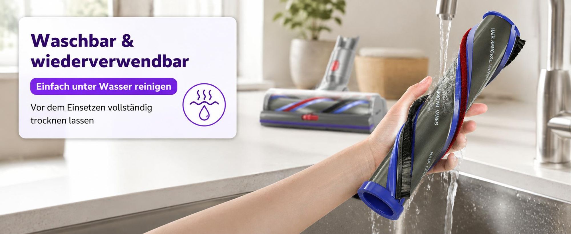 Ersatz-Staubsaugeraufsatz mit hohem Drehmoment für Dyson V11 V15 V10 V8 V7, Upgrade-Staubsaugerkopf für Dyson Staubsaugerteile und Zubehör