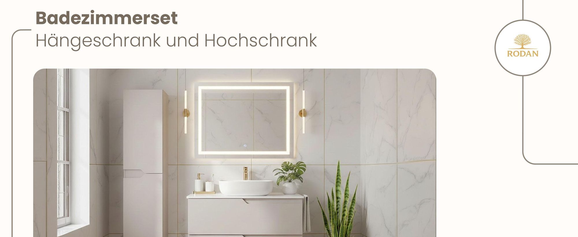 RODAN, Badmöbel, Badschrank, Badezimmermöbel, Badezimmer, MODERN, Waschbeckenunterschrank