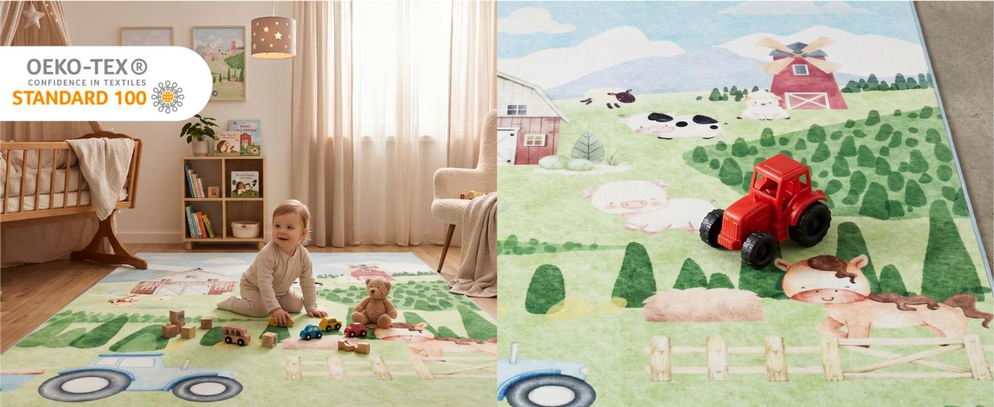 TAPISO KIDS Kinderteppich Rutschhemmend 140 x 200 cm