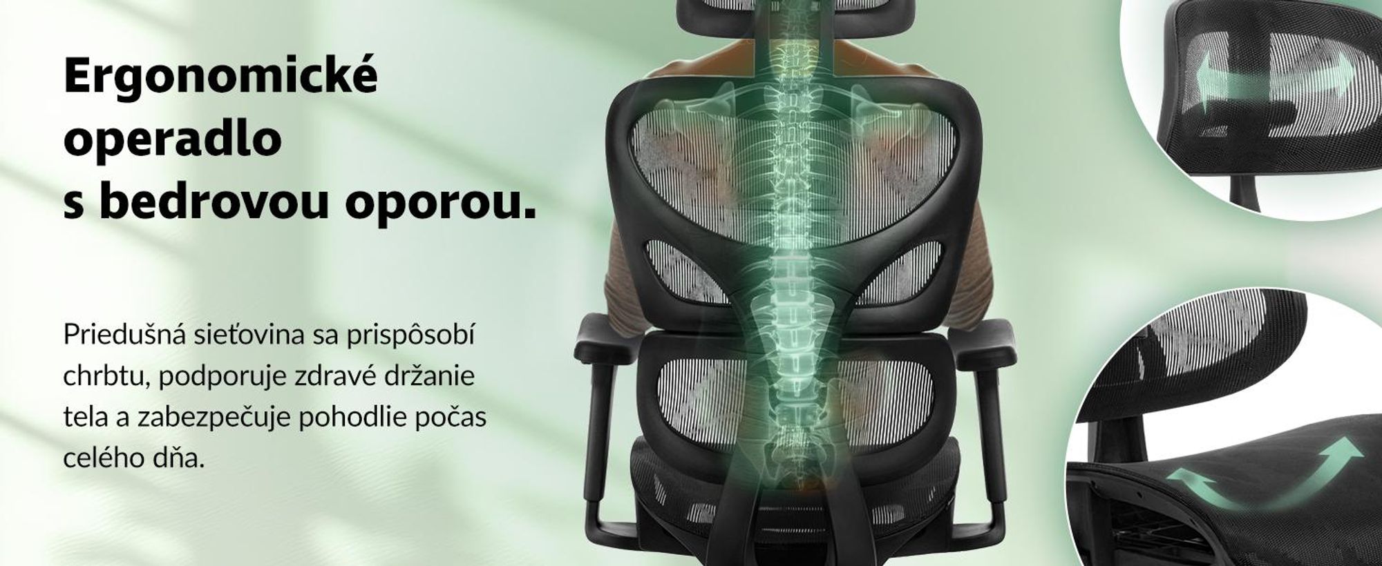 kancelárska stolička di volio Vataro - ergonomická kancelárska stolička s 2D opierkou hlavy a 4D podrúčkami, priedušným sedákom
