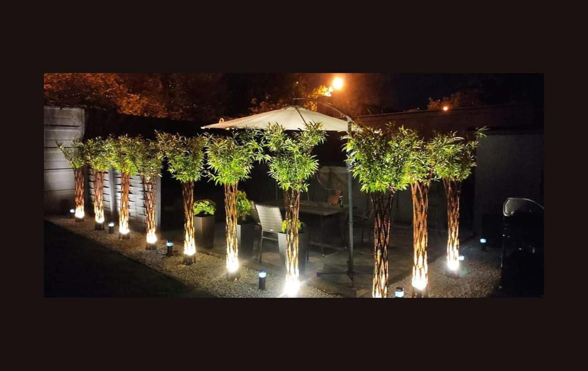 Geflochtener Weidenbaum 160 cm Geflochtene Weide - Dekoration für Terrasse und Garten Junge Weidentriebe