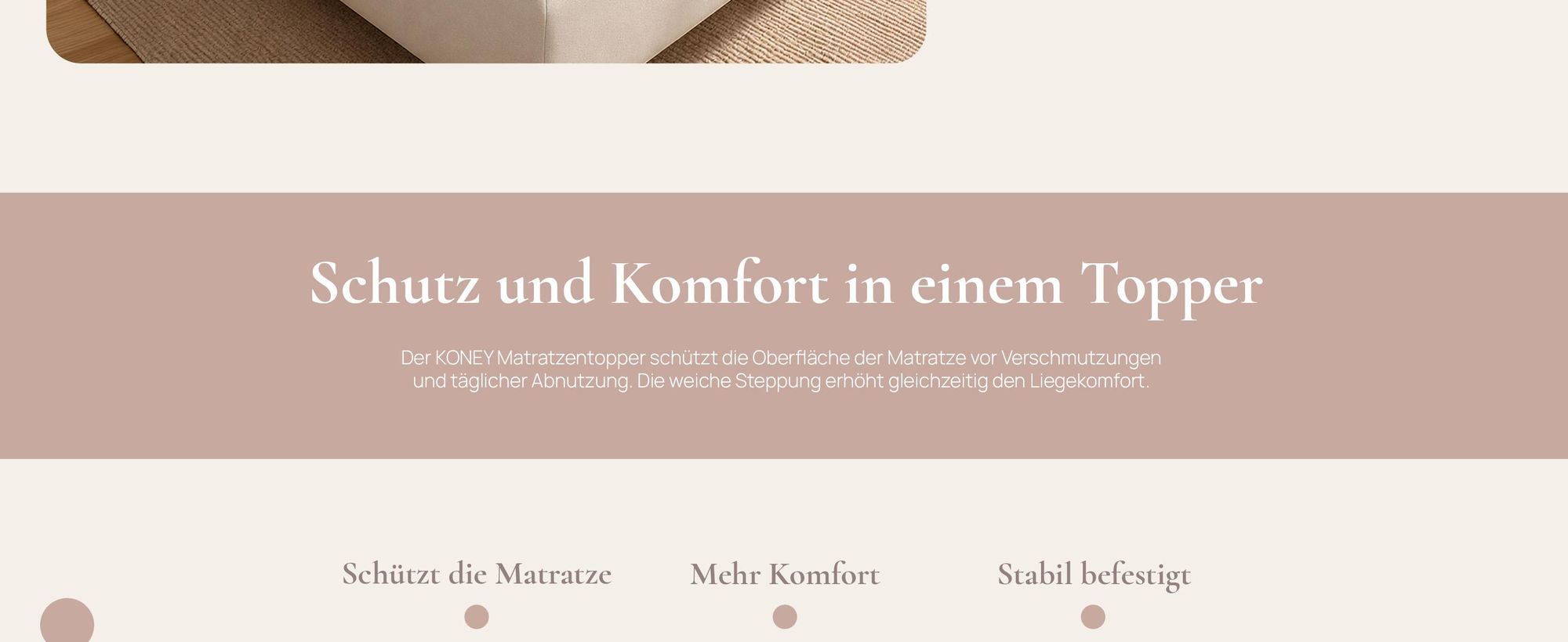 Topper - Ergonomischer Komfortschaum - 180x200 cm - 100% Mikrofaser - für Allergiker
