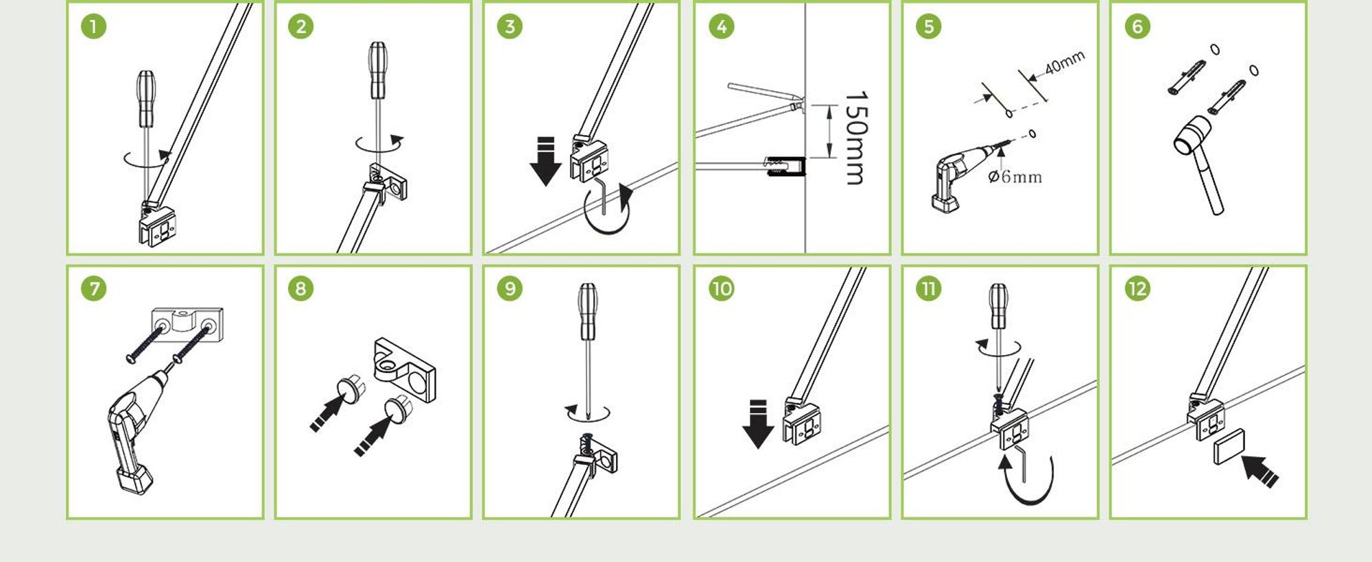 Barra stabilizzatrice per doccia 50 cm, supporto per parete doccia fissato nella parte superiore per vetro da 6-8 mm, barra di sostegno per parete doccia regolabile a 180°, lega di zinco, cromata