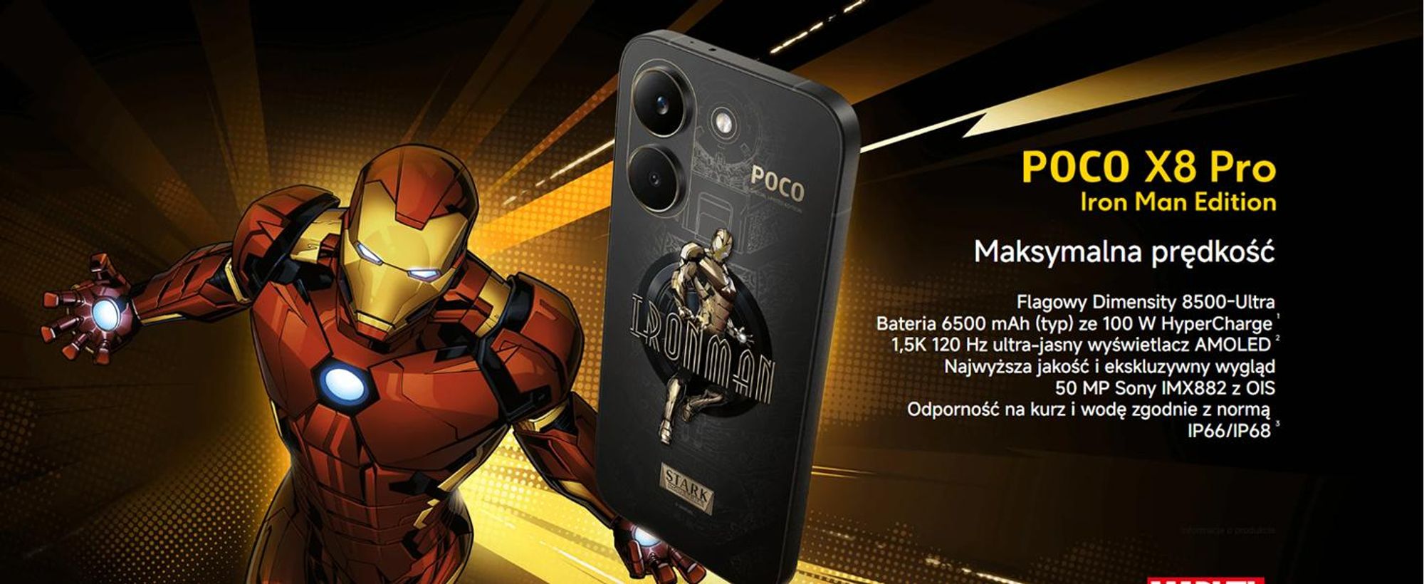 XIAOMI Poco X8 Pro 5G Smartfon 12GB/512GB 6,59" 6500mAh Iron Man Edition