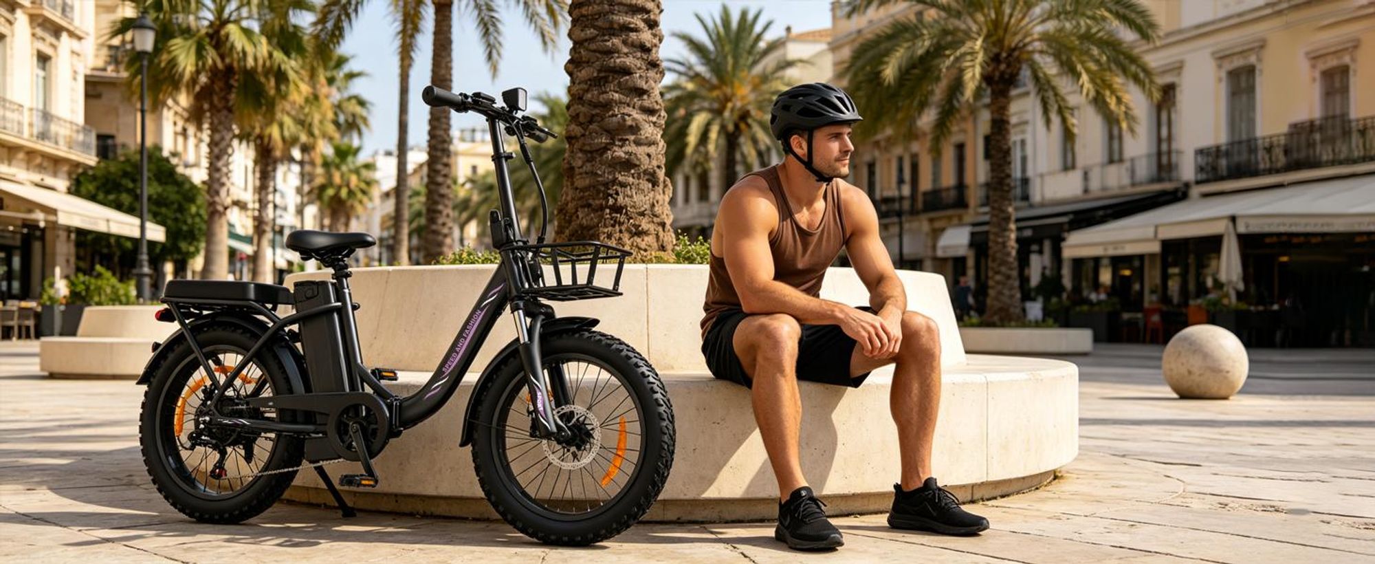 Runetic Ebike, Foldable e-bikes, 250W Motor, 36V 13Ah herausnehmbarer Akku, bis zu 80 km Reichweite, 25 km/h, 20" x 3,0" Breitreifen - Schwarz