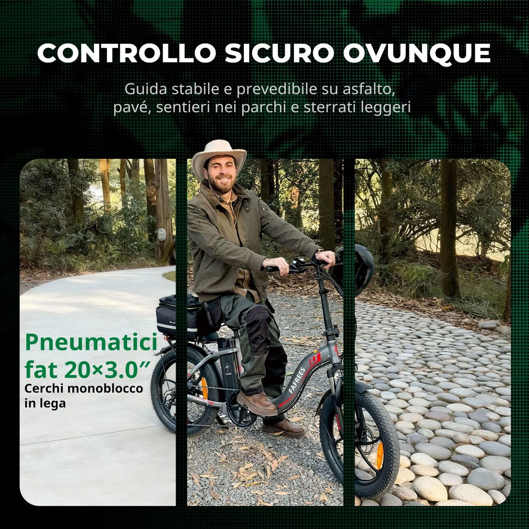 FAFREES F20 Bicicletta Elettrica - Motore 250W Batteria 36V18Ah Ruote 20'' Freno a Disco Meccanico - Grigio