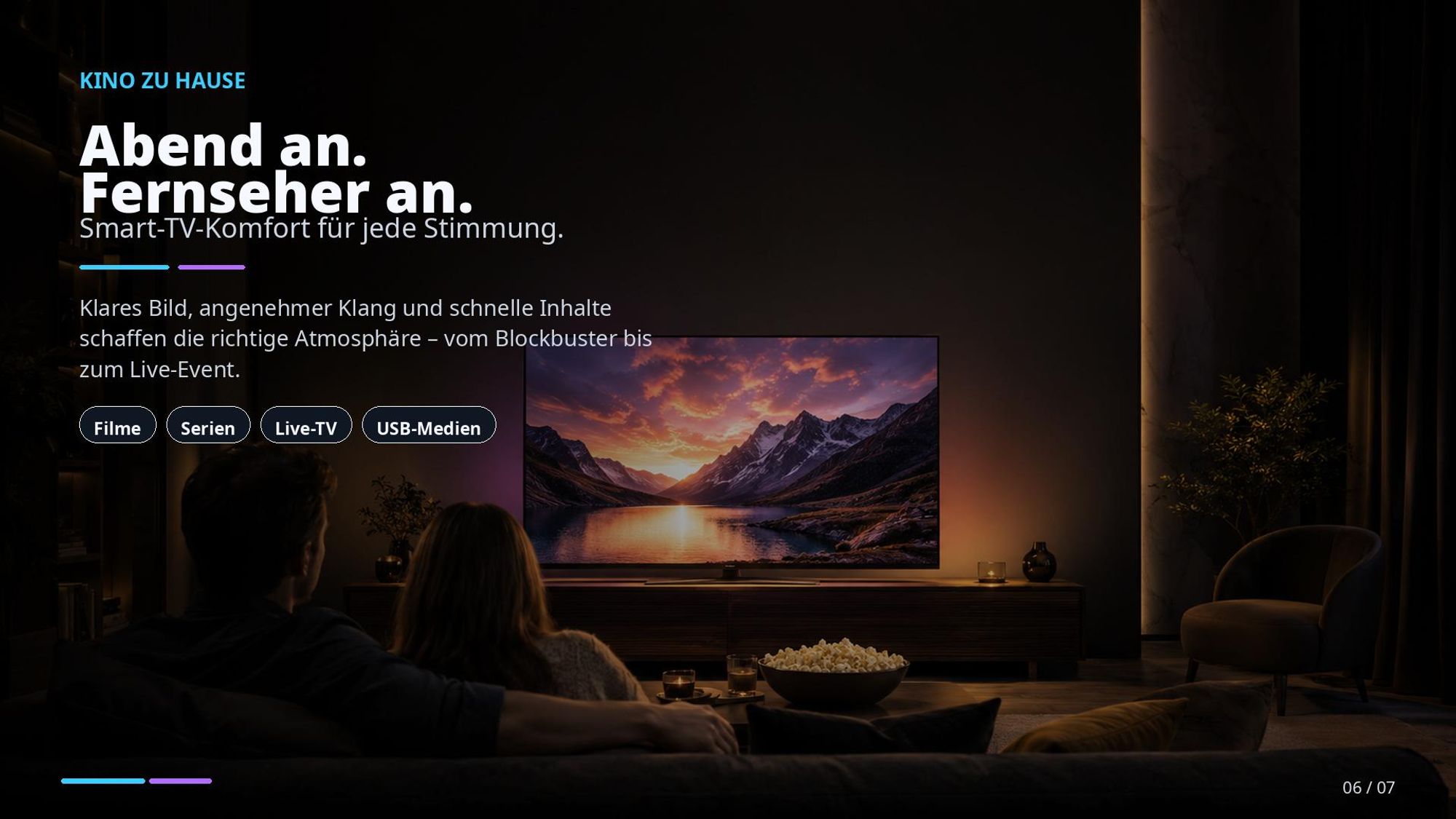 Kiano Elegance 50 Zoll Full HD Smart TV VIDAA, DLED, HDR10, Wi-Fi, 3x HDMI, 2x USB, DVB-T2/S2, PVR, Miracast, rahmenloses Design