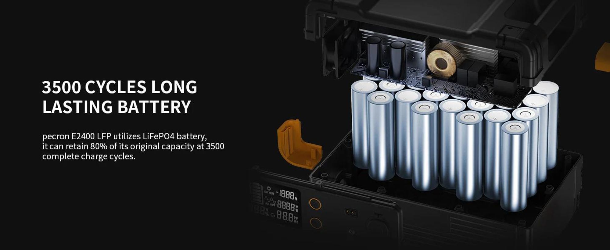 PECRON E2400LFP Draagbare Powerstation | 2048Wh 2400W LiFePO4 Accu