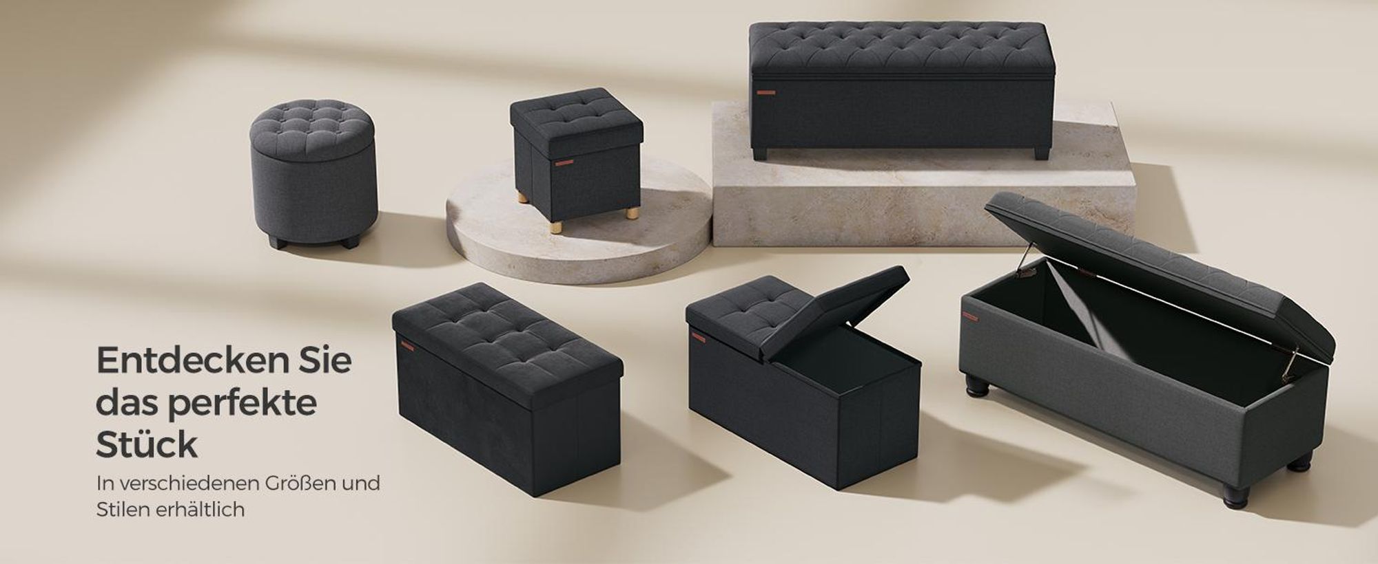 SONGMICS Sitzbank mit Stauraum aus Samt, klappbare Sitztruhe, 2 extra Aufbewahrungsboxen, 38 x 76 x 38 cm, bis 300 kg belastbar, für Flur, Wohnzimmer
