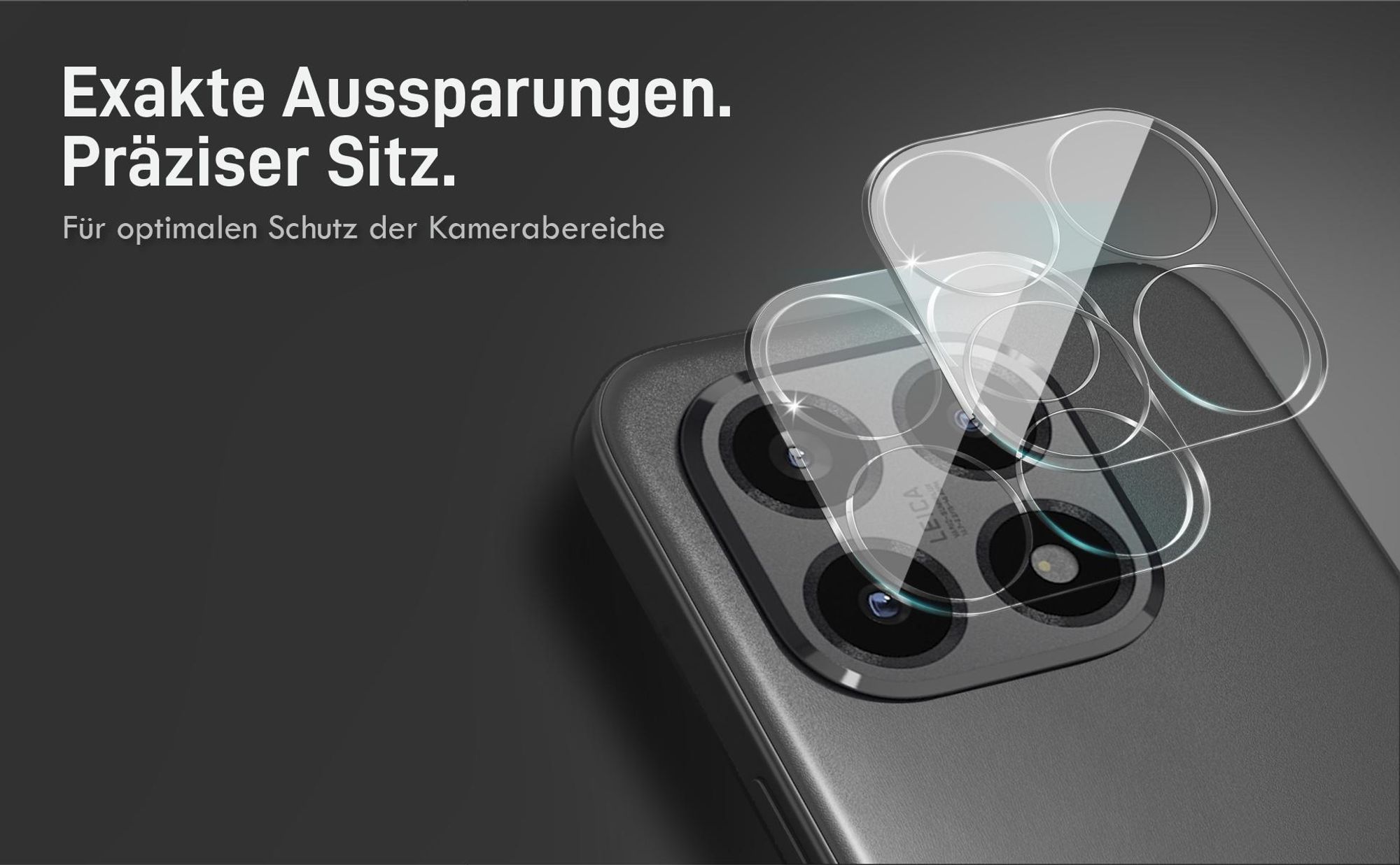 Viererpack Kamera und Displaygläser - Resistent gegen Fingerabdrücke