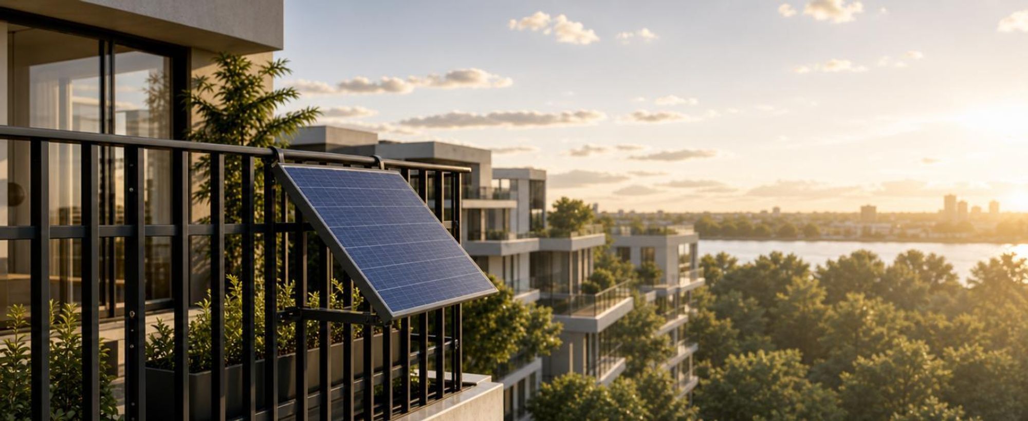4x Balkonkraftwerk Halterung ECKIG│Balkon Geländer Halterung für alle Solarpanel Arten│Solarmodul Halterung aus robustem Aluminium für Eckige Geländer