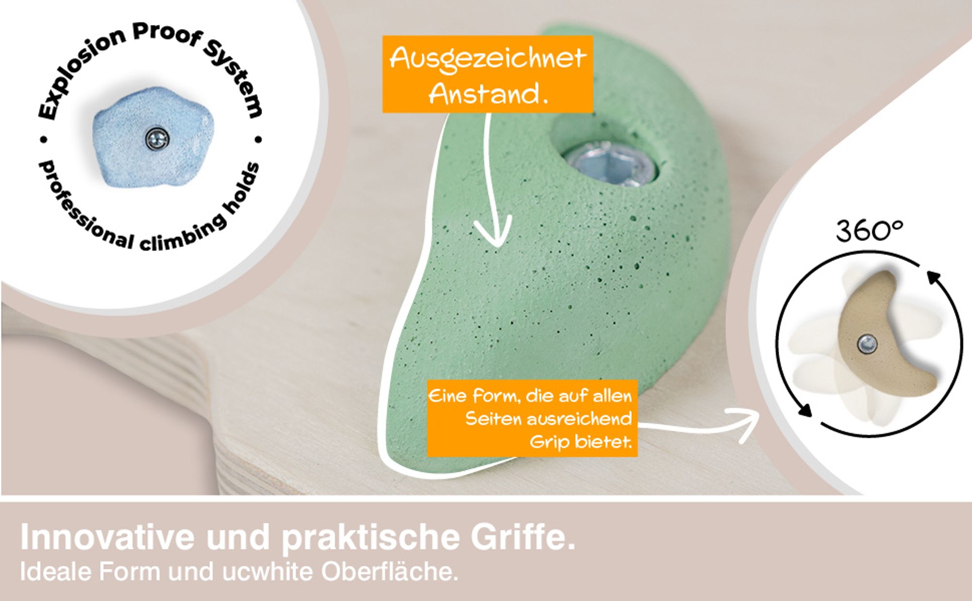 MAMOI® Indoor-Kletterwand mit Griffen, 4 Module, moderne Kletterwand für das Zimmer, weiße Holzwerkstoffplatte, Kletterset zur Montage, 100% ECO