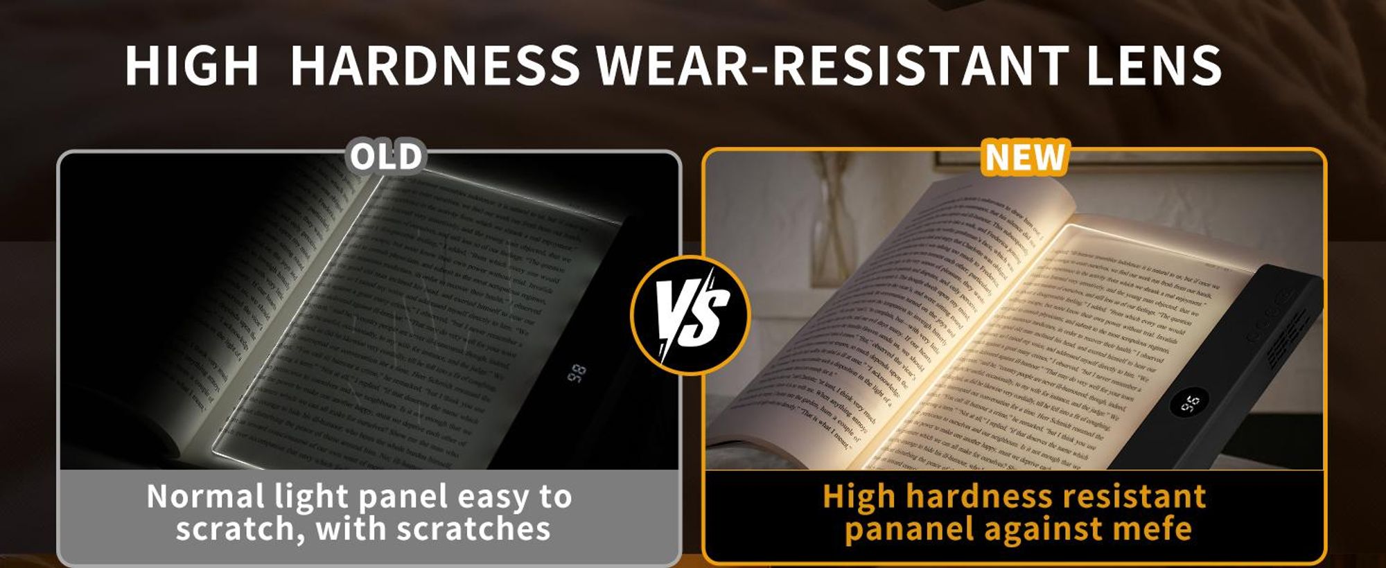 Leselampe Buch, LED Leselampe, Buchlampe, Nachttischlampe, Leselicht, 3 Lichtfarben Dimmbares, mit Timer, USB Wiederaufladbare, für Nachtlesungen