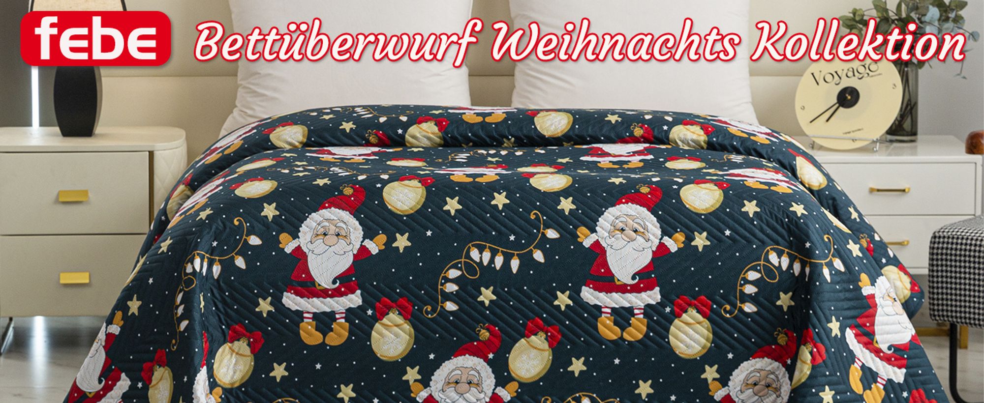 febe weihnachts tagesdecke bettdecke bettuberwurf