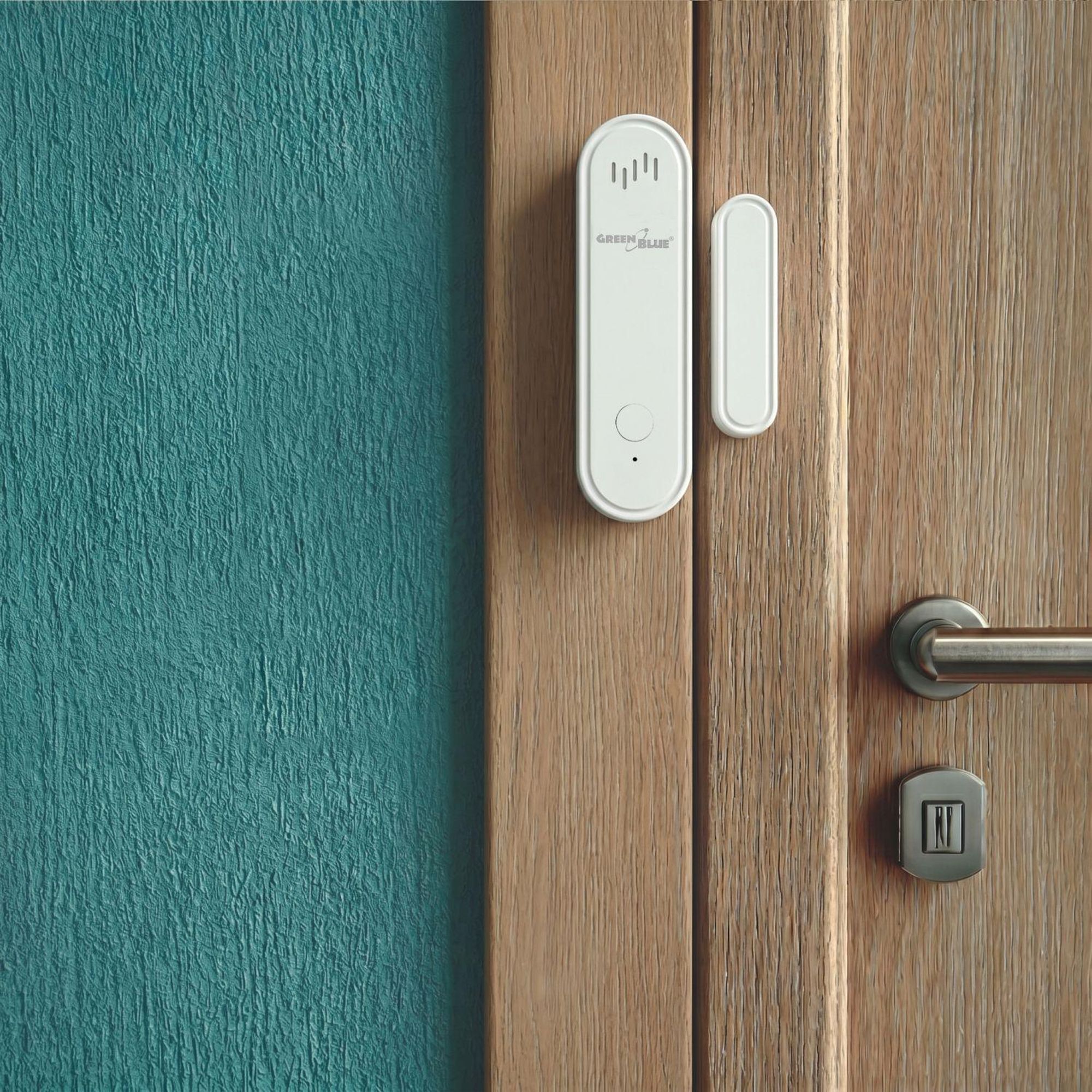Drahtloser Reed-Schalter / WiFi-Öffnungssensor von GreenBlue Android/iOS für Türen / Fenster 3,0 V DC LR03x2 mit Alarm GB478