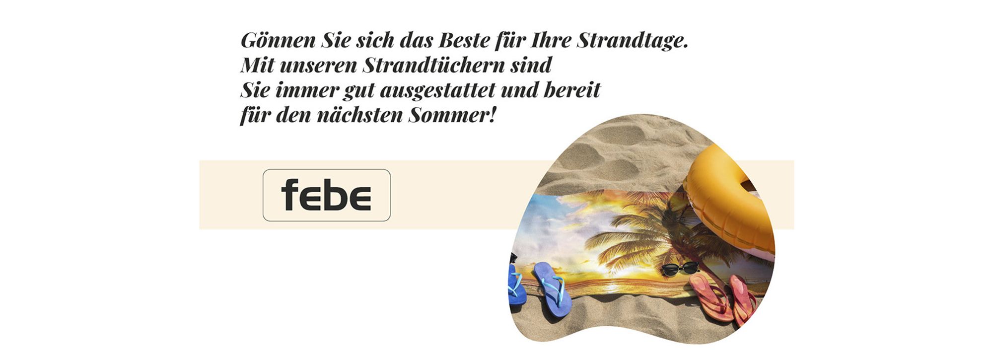 FEBE Strandtuch XXL 100x180 cm Mikrofaser Stranddecke Badetuch Handtuch