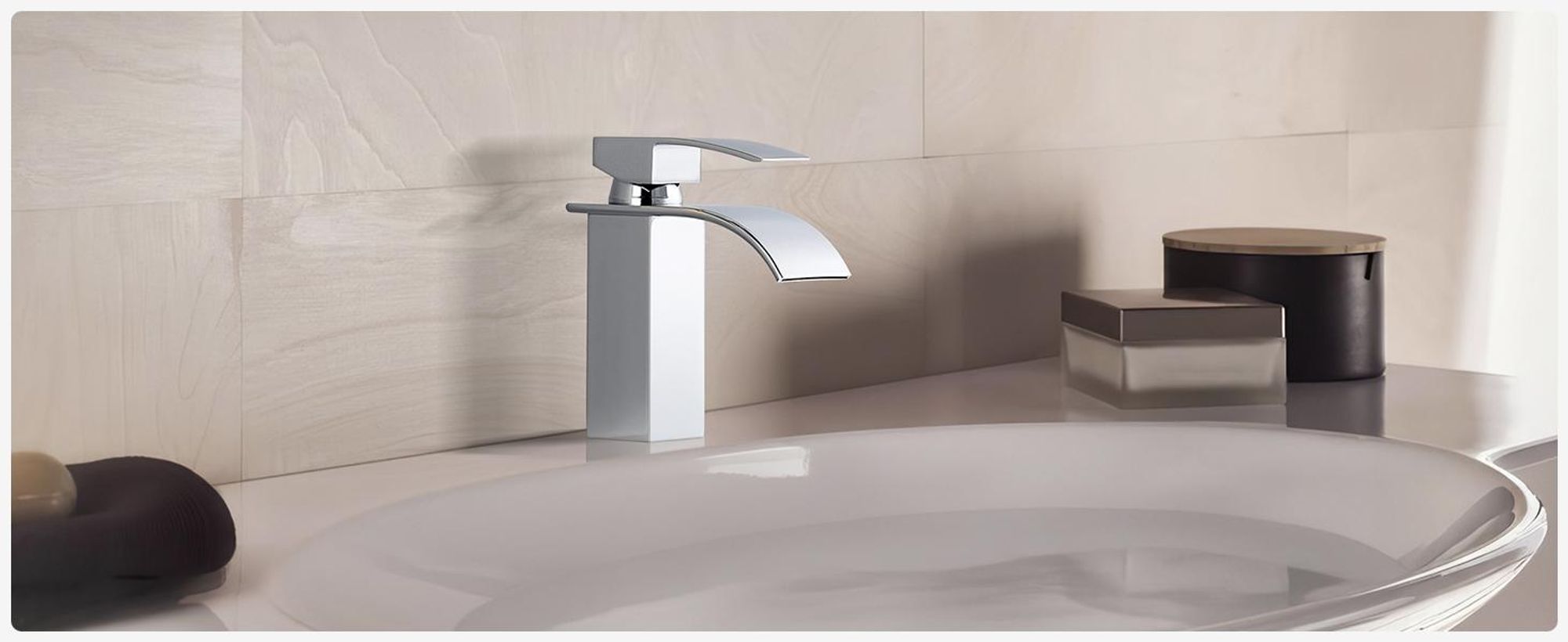 CECIPA MAX Wasserhahn Bad Schwarz,Wasserfall Waschtischarmatur Einhandmischer Armatur Waschbecken mit Auslauf Höhe 85 MM,Wassersparend, Energiesparend