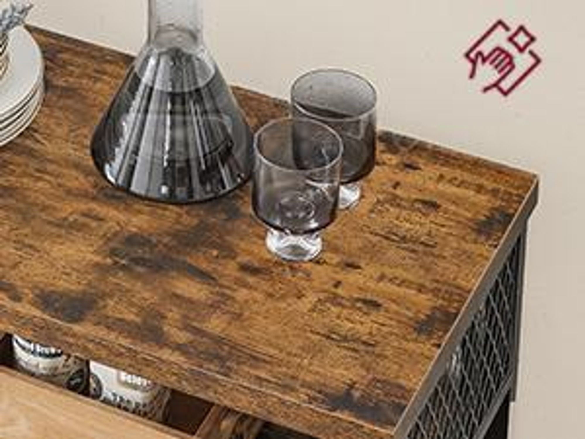 VASAGLE Sideboard Aufbewahrungsschrank, 70 x 30 x 80 cm, mit Schiebetür