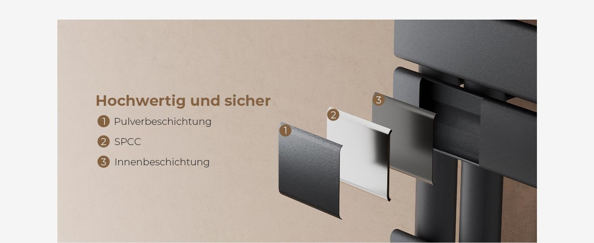 S'AFIELINA 762x400mm Design Badheizkörper Handtuchheizkörper Flach Paneel Seitenanschlusss Heizkörper für Bad Handtuchtrockner Anthrazit 342 Watt