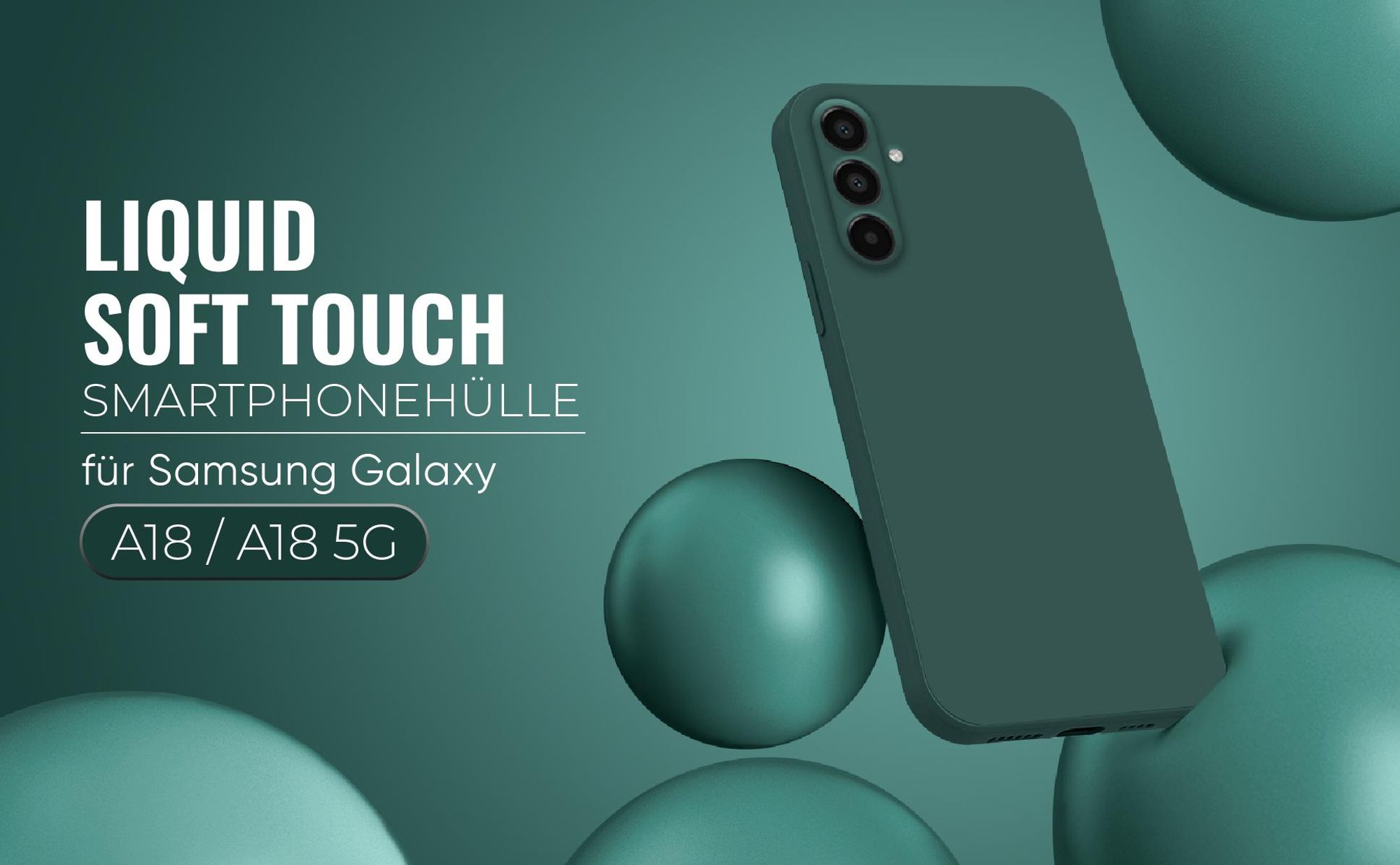 Liquid Soft Touch Smartphone Hülle in Grün für Samsung Galaxy A18 / A18 5G
