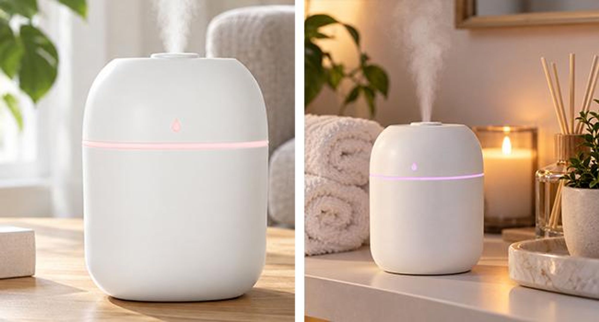 KRUMAD Luftbefeuchter, Diffuser, Duft Diffusor für Aromaöle, Defuser Luft Aroma Öle für Schlafzimmer,  Farben Raumbefeuchter Elektrisch