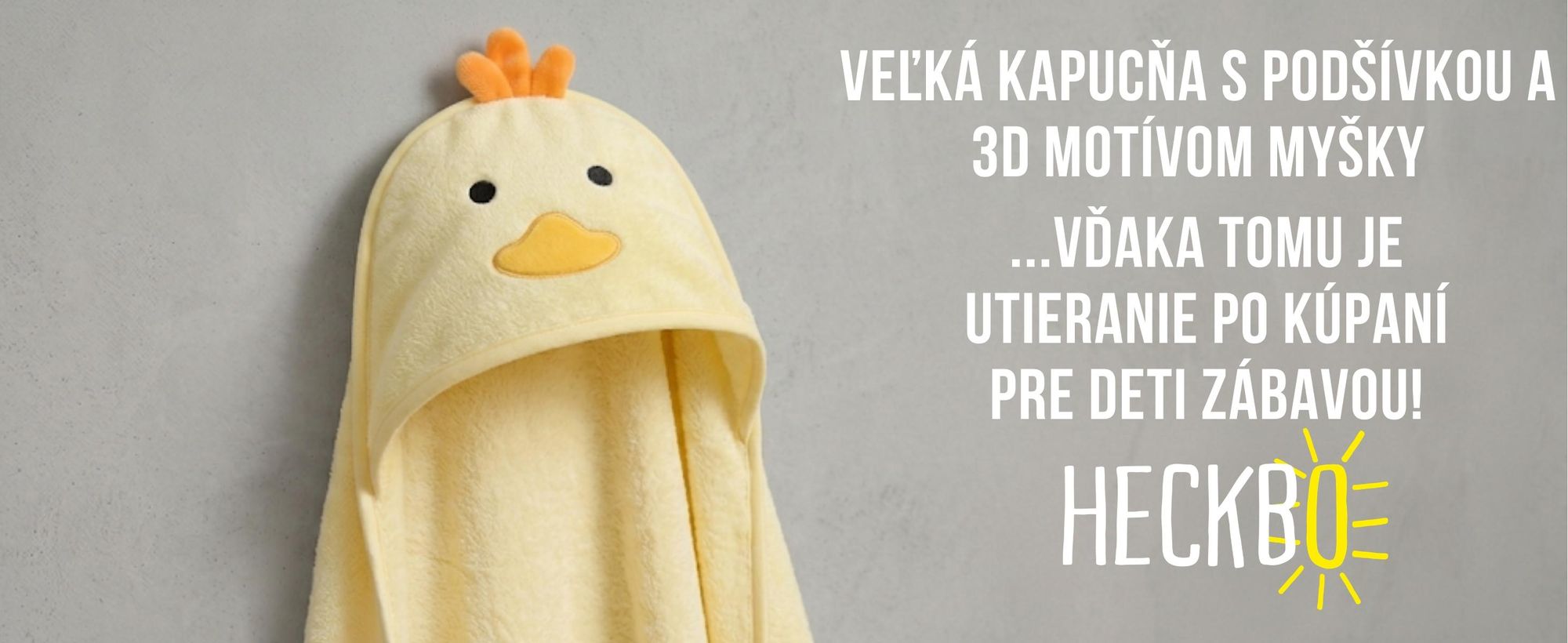 HECKBO Detská osuška s kapucňou a motívom kuriatka s umývacou žinkou | Bambusová viskóza (z bambusovej buničiny) | 90 × 100 cm | Pre bábätká od narodenia
