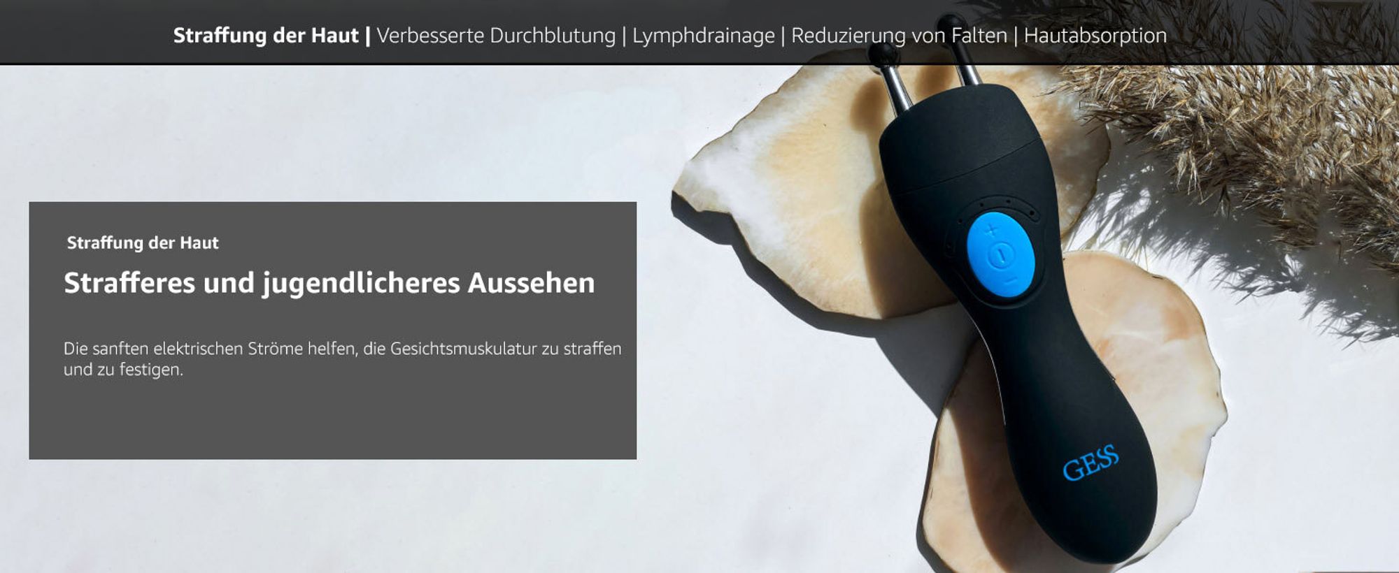 GESS Effektives EMS Gesichtsgerät für Hautstraffung, Lifting und Anti-Aging – Sofortige Ergebnisse