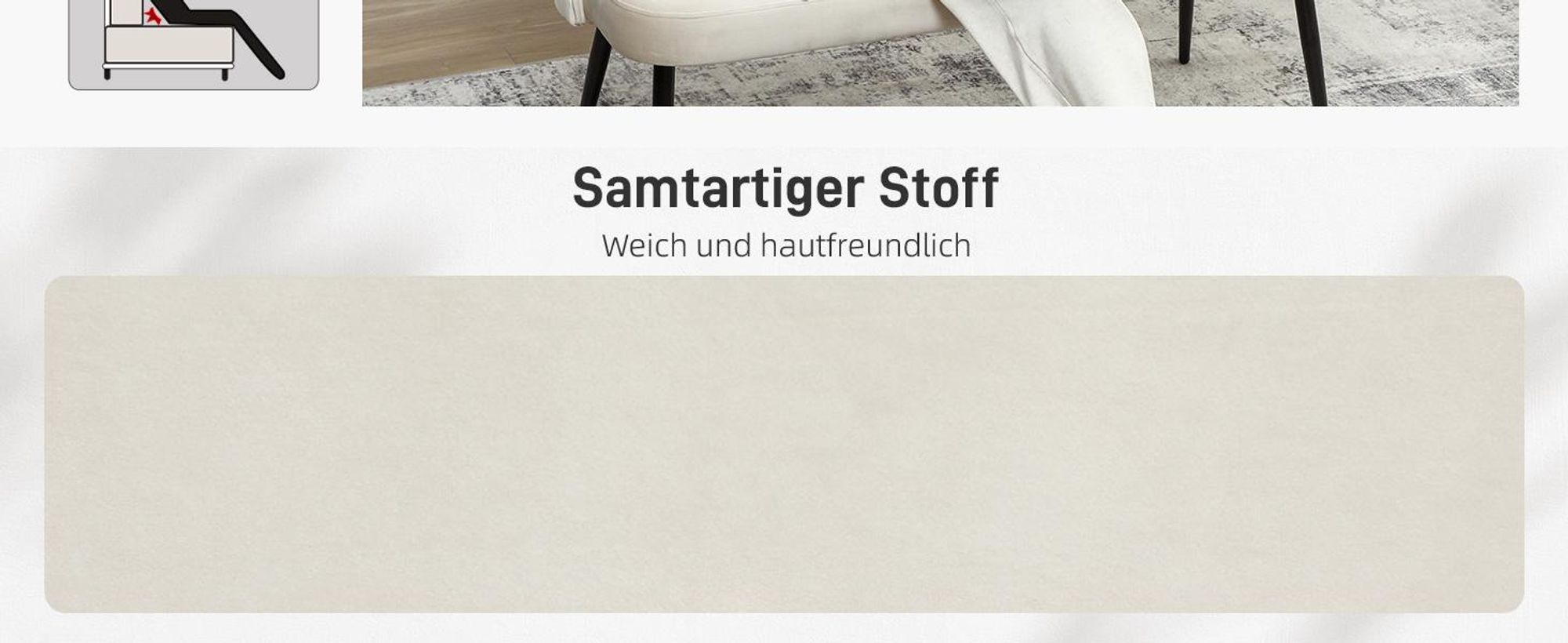 HOMCOM Sofa 2-Sitzer kleine Couch 127 cm mit Samtoptik, geschwungene Rückenlehne