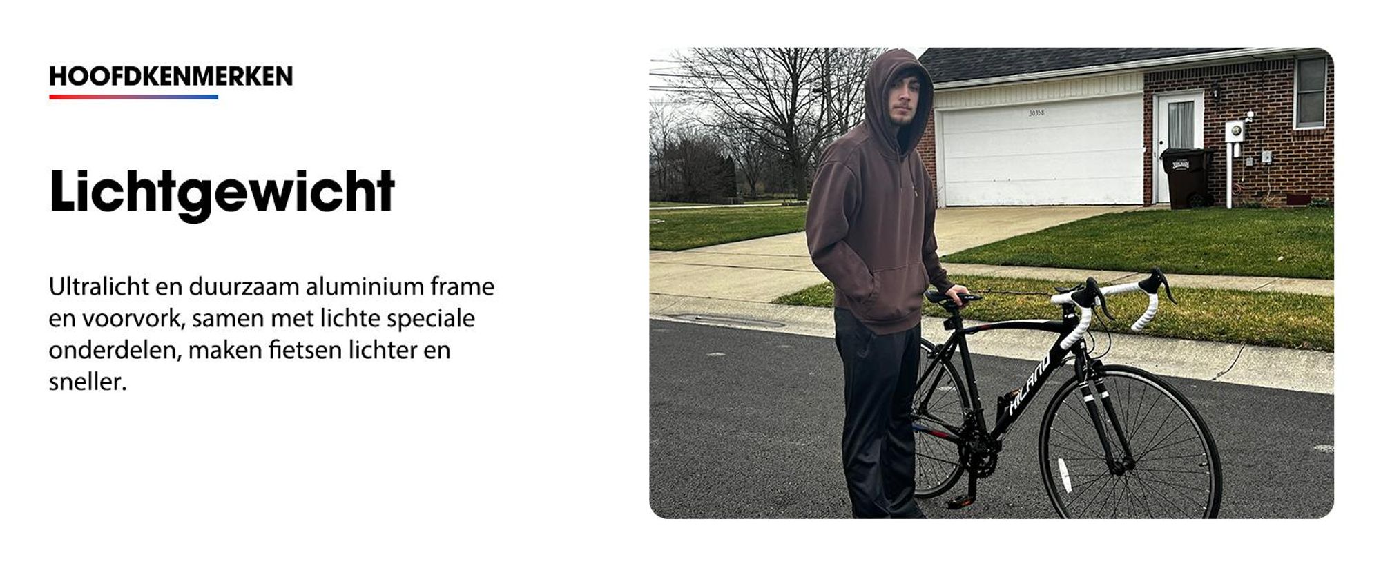 HILAND Alliance 1.0 Racefiets 700C, Aluminium frame, remklauwremmen, voor stadsritten en lange afstanden