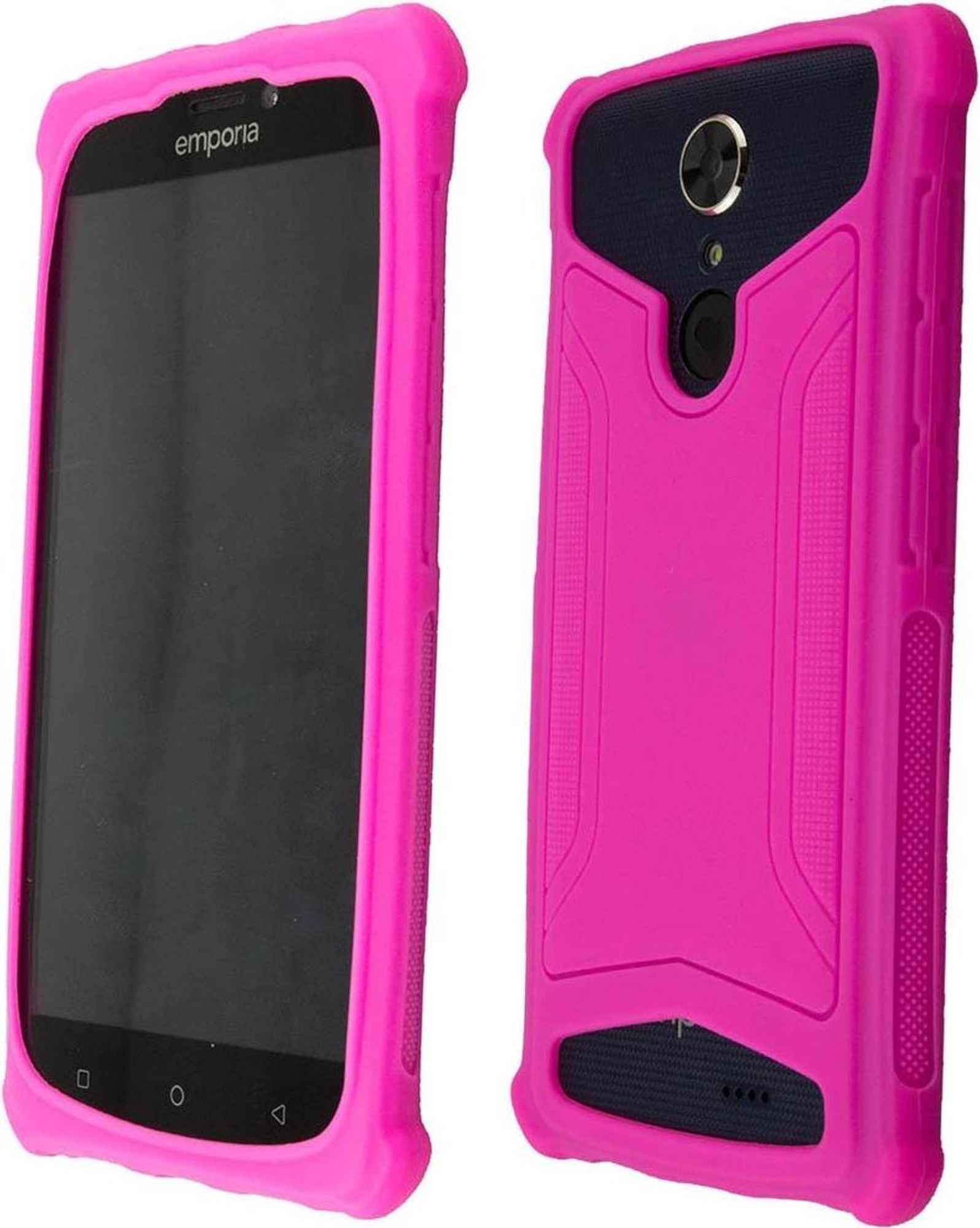 caseroxx Schutz-Hülle TPU-Hülle kompatibel mit Emporia Smart 2, Gummi Handy Tasche pink Bild 2