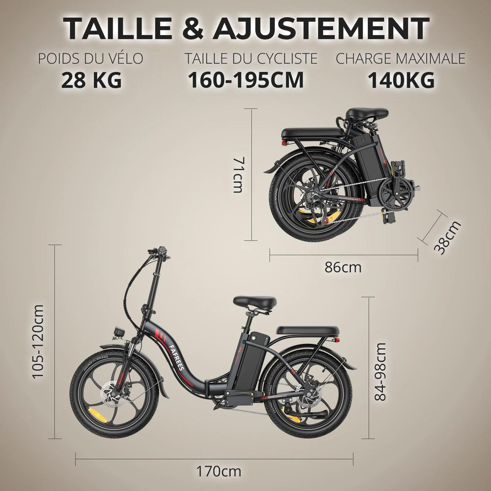 Vélo Électrique FAFREES F20+ - Moteur 250W Batterie 36V20Ah Pneus De 20 Pouces Frein à Disque Mécanique - Noir