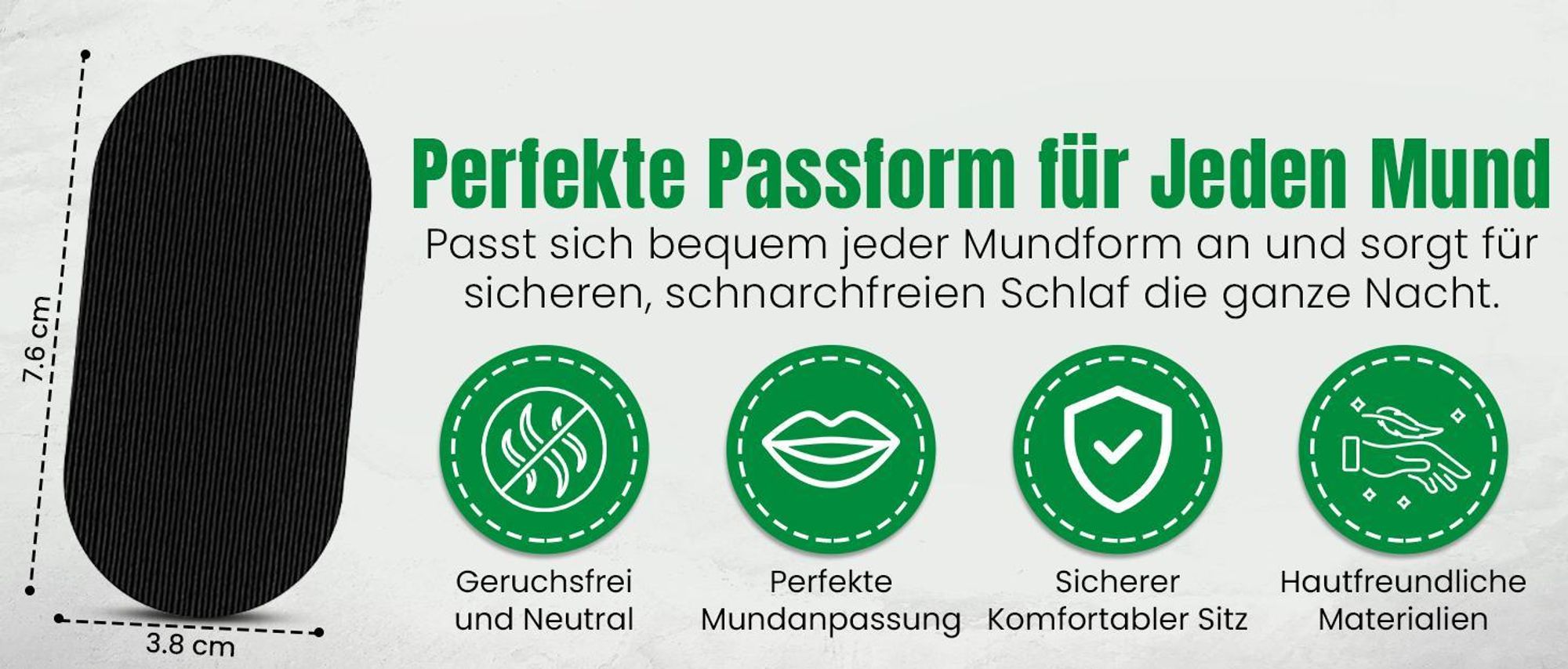 Perfekt-Schlafen24® 30 Stück Schlafpflaster für geschlossenen Mund | Mundstreifen gegen Schnarchen fördern die Nasenatmung und reduzieren Schnarchen