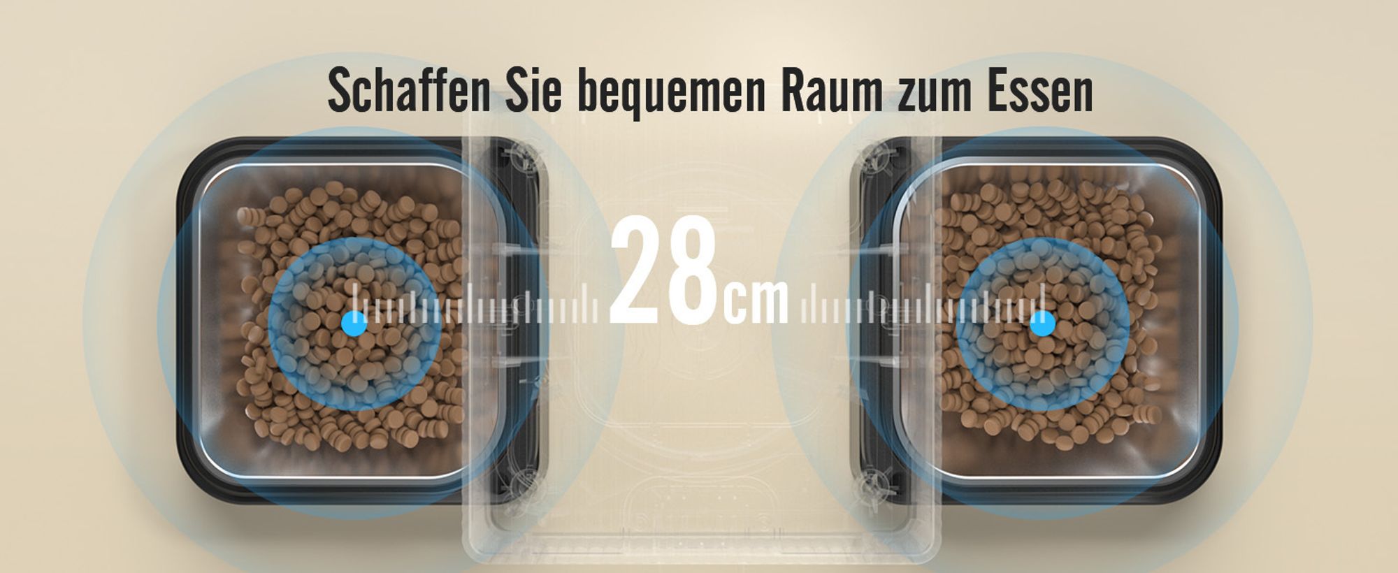 Oneisall Automatischer Katzenfutterspender mit 5G WLAN für 2 Katzen