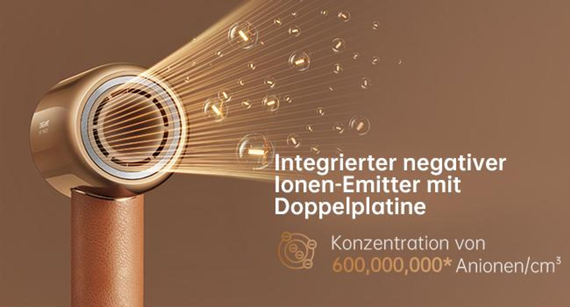 Dreame Miracle Haartrockner, 5 Aufsätze,Schnelltrocknend,600M negative Ionen,130K U/min Hochgeschwindigkeitsmotor, Leichtgewicht,57 °C,Ledergriff