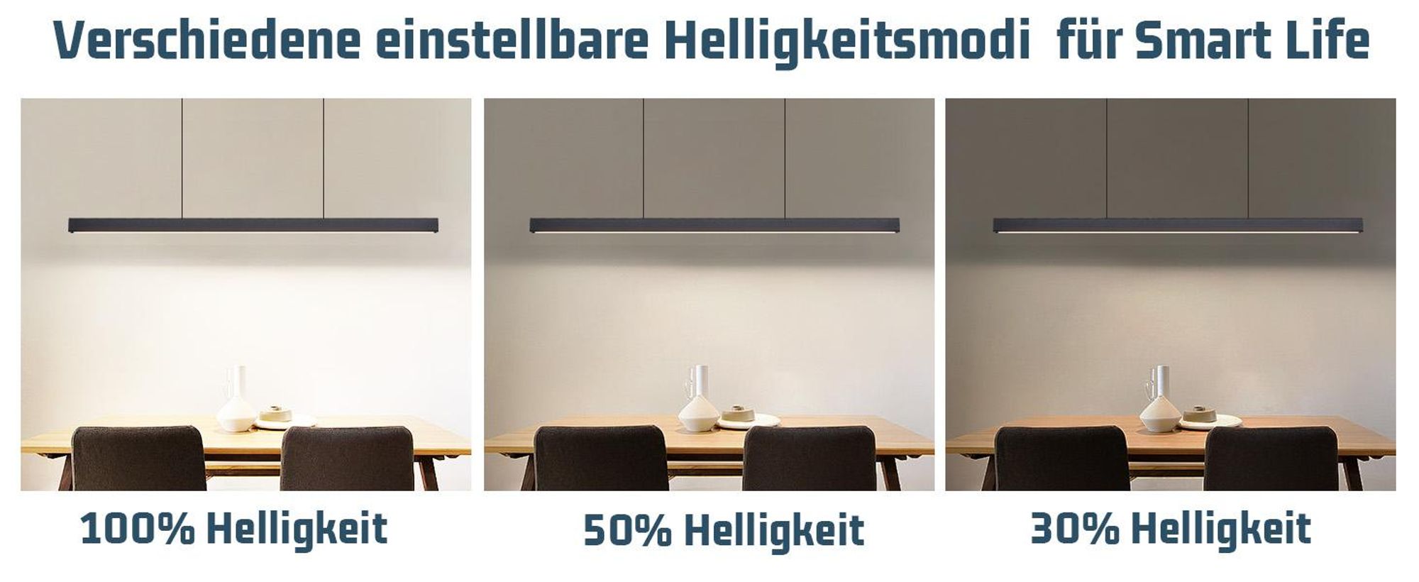 ZMH LED Pendelleuchte Esszimmer Hängelampe Dimmbar Fernbedienung 37W Esstischlampe 108CM Pendelleuchten für Küche Bar Wohnzimmer Schwarz