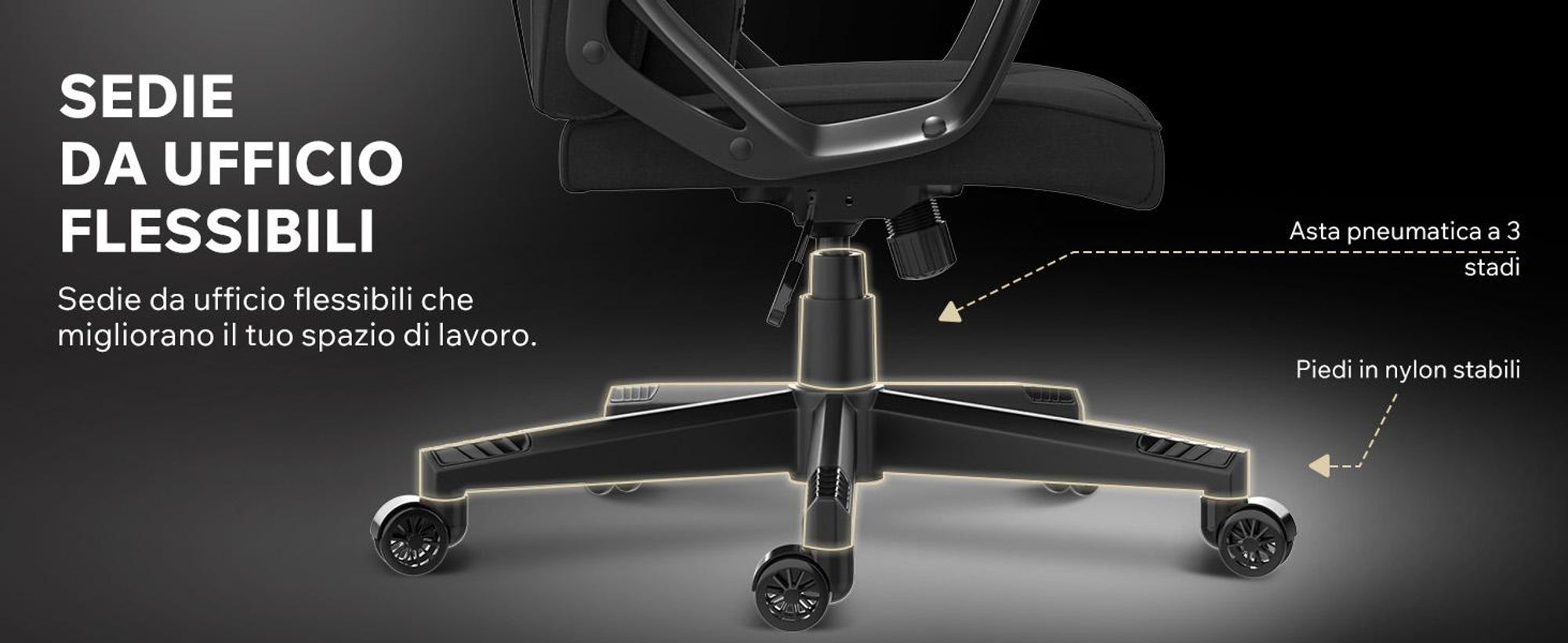 SENSE7 Knight Sedia da gioco in tessuto nero - Sedia da ufficio ergonomica Sedia da scrivania Sedia da gioco Sedia girevole Sedia da gaming PC 120 kg Chair