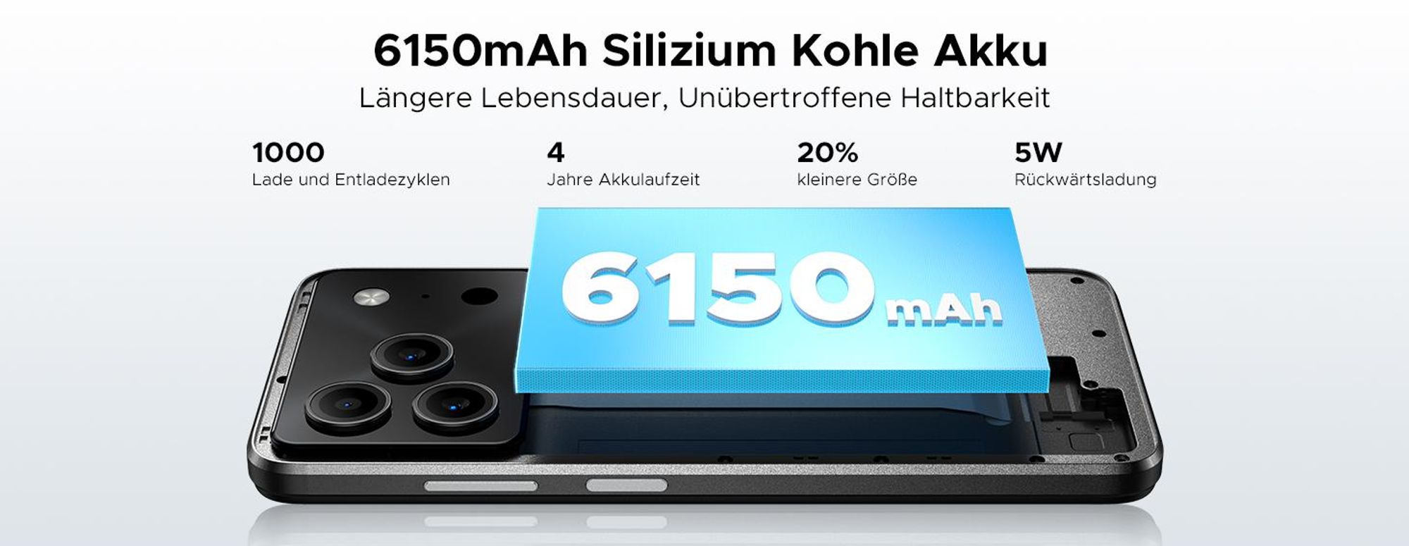 DOOGEE Note 56 Smartphone Handy, Android 16, 6,56" 90Hz HD+, 6150mAh Akku, 24GB RAM+64GB ROM, 4G Dual-SIM, 8MP, Gesichtserkennung, OTG, ohne Vertrag