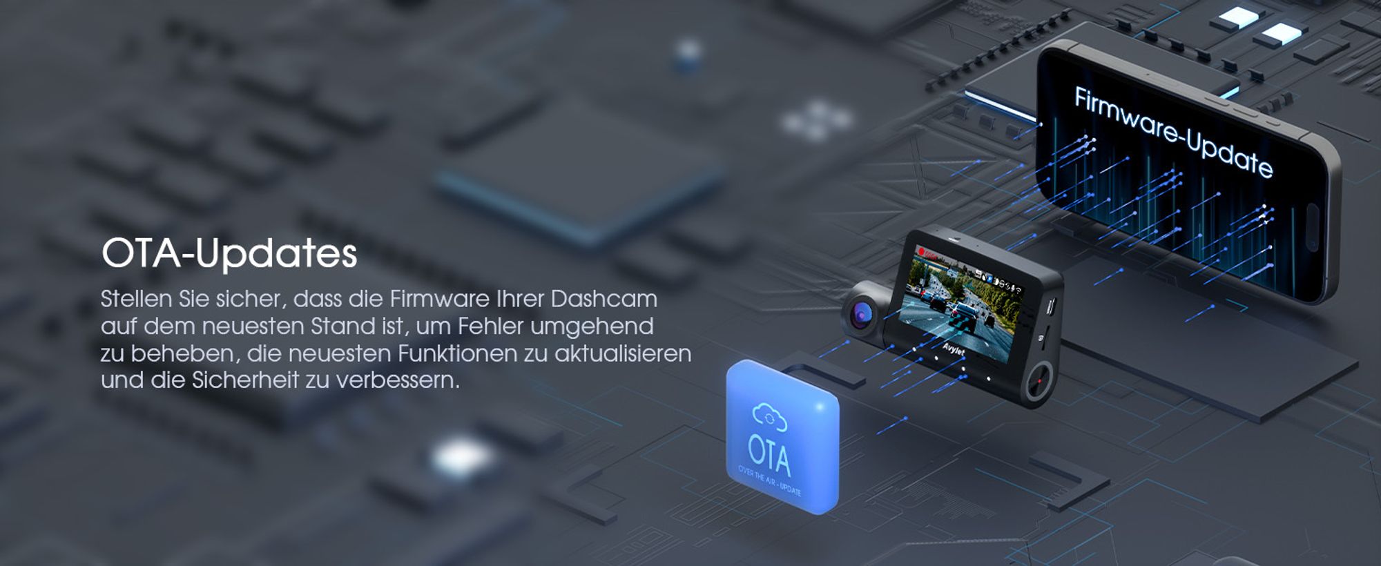 5K 3-Kanal-Dashcam Auto Wi-Fi,GPS,3lens 4K+1080P+1080P Vorne Hinten Innen Autokamera mit 3-Zoll-IPS-Bildschirm,IR-Nachtsicht,24h Puffer Parkmodus
