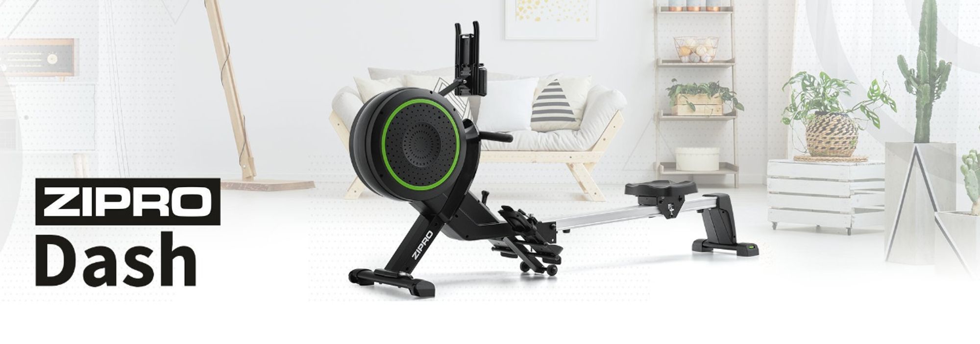 Zipro Rudergerät Dash – Luft- & Magnetwiderstand für Profi-Training Klappbare Ruderzugmaschine Brustgurt Körpergröße Bis 135 kg