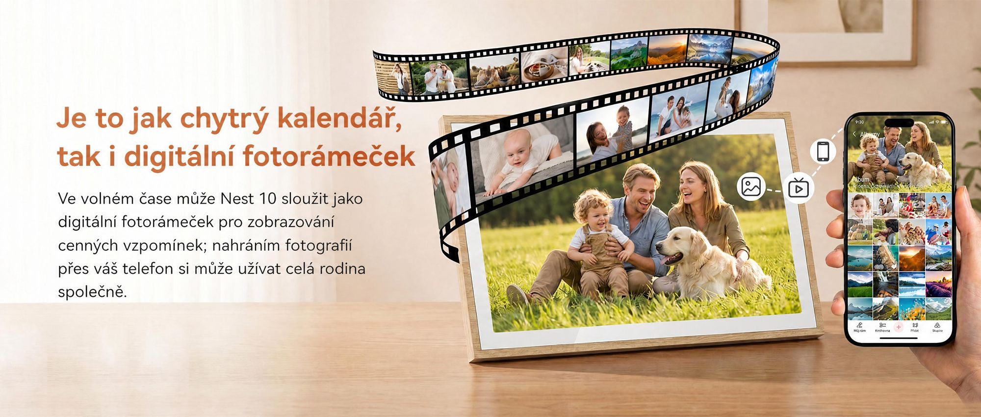 2026 NEU! 10.1 palců Blackview NEST 10 digitální kalendář a fotorámeček s dotykovým ovládáním, Wi-Fi 6, 1280x800, 16:10, IPS