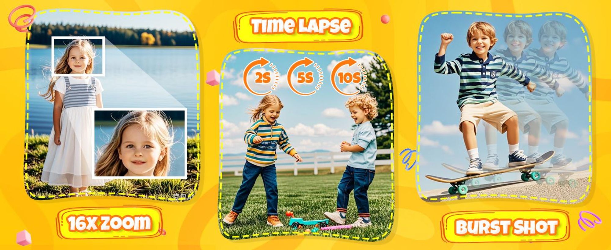 Kinderkamera, Kinder Digitalkamera, Sofortbildkamera, 1080P HD Kinder kamera, mit 32GB Karte & 3 Rollen Druckpapier