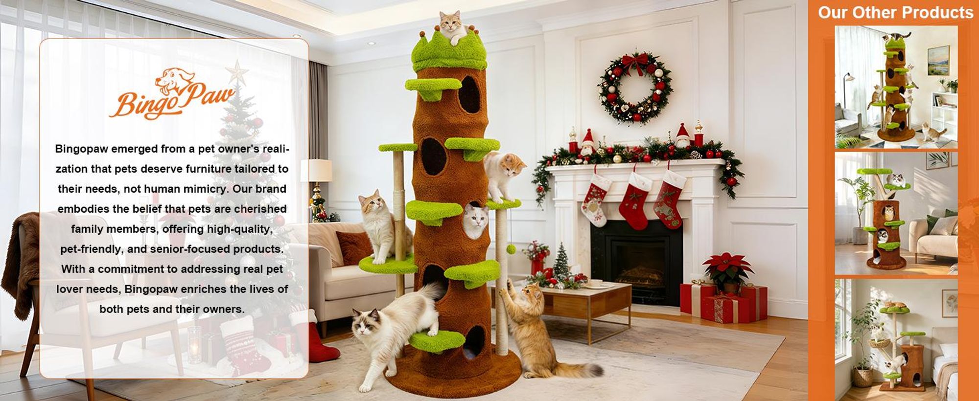 WISFOR Kratzbaum XXL Katzenbaum Sisal große Katzen Kletterbaum 87 x 187 cm Katzenkratzbaum