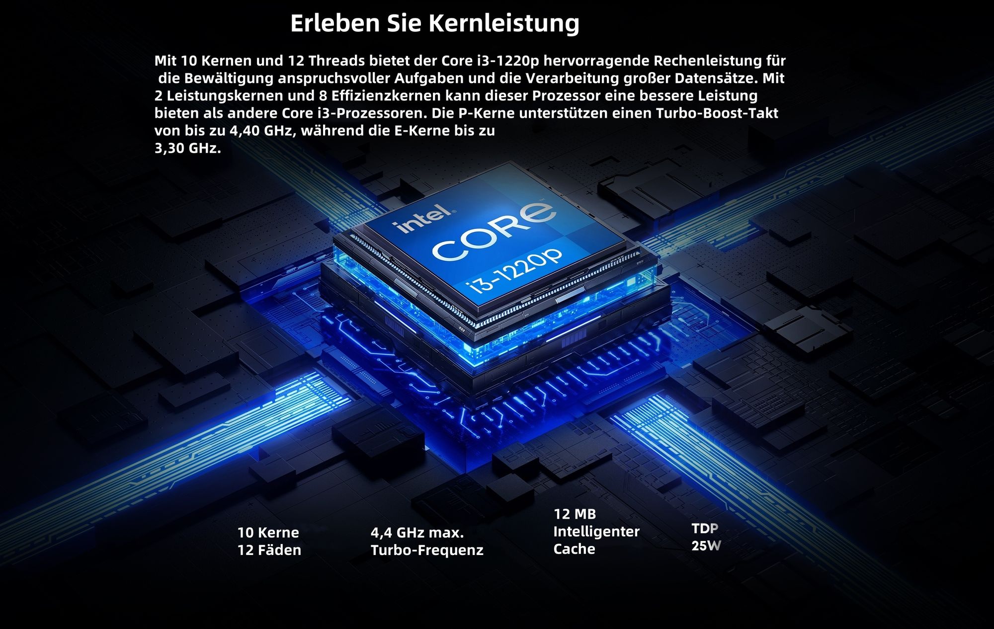 Laptop CHUWI CoreBook X - Prozessor Intel Core i3-1220P 14" Bildschirm Windows 11 16GB+512GB 4000mAh Akku - Grau