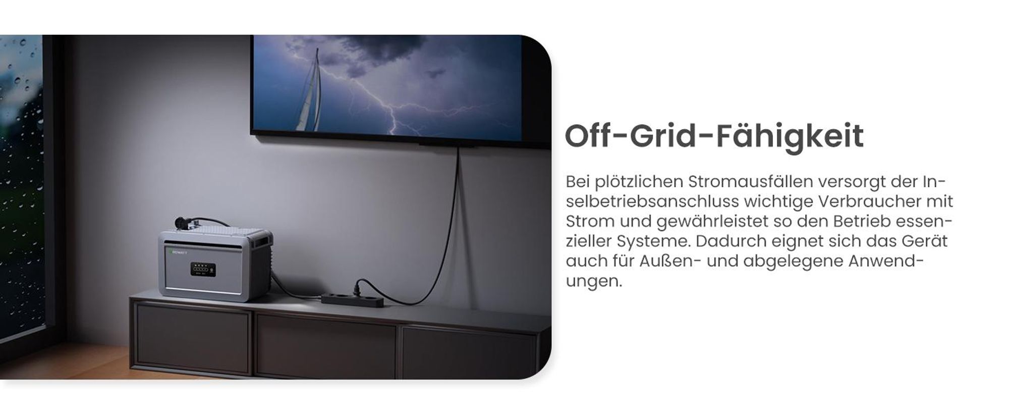 Powerness Balkonkraftwerk Speicher Growatt NEXA 2000 Speicher All-in-One 2048Wh Speicher für Balkonkraftwerke, (0% MwSt)