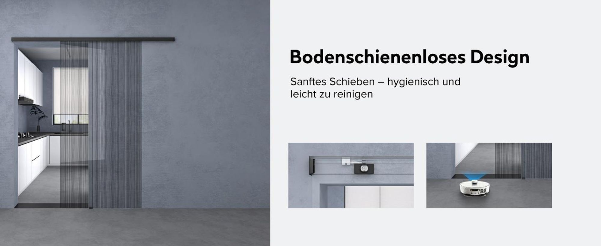 doporro Glasschiebetür Komplettset Softclose 102,5 x 205 cm Schiebetür mit Sicherheitsfolie 8mm ESG-Sicherheitsglas Zimmertür Glas Schwarz gebürstet Muranino-001