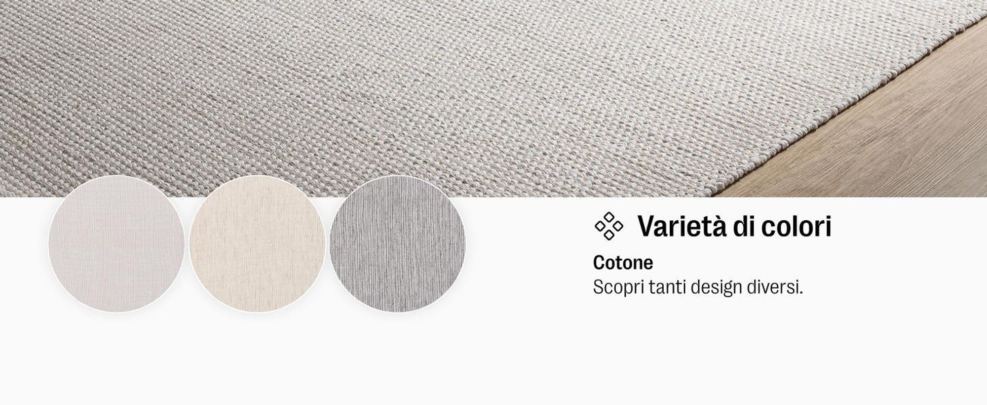 benuta tappeto soggiorno tappeto in cotone Ron Crema 120x170 cm tappeto soggiorno cotone rettangolare