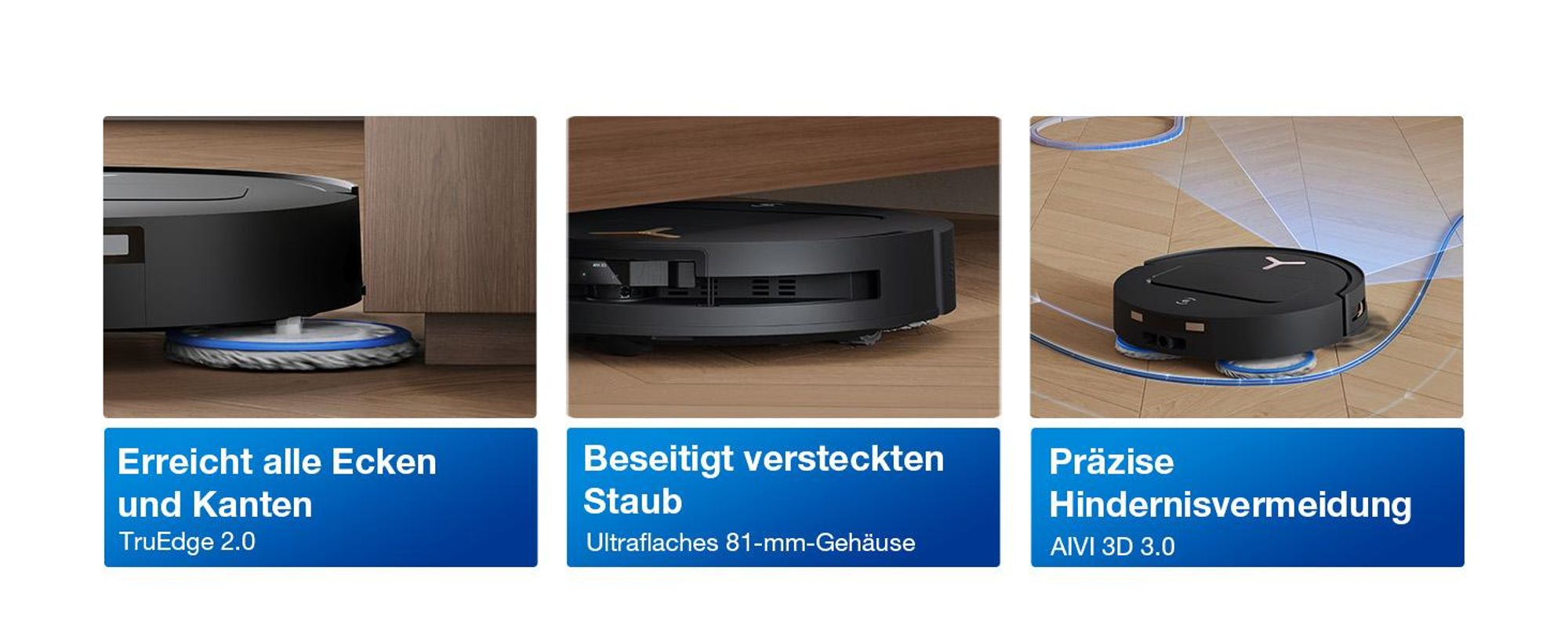 ECOVACS DEEBOT T50 PRO Omni Gen3 Care kit Staubsauger Roboter mit Wischfunktion (Enthält 2 zusätzliche Wischpads, 3 Filter und 3 Staubbeutel) Schwarz
